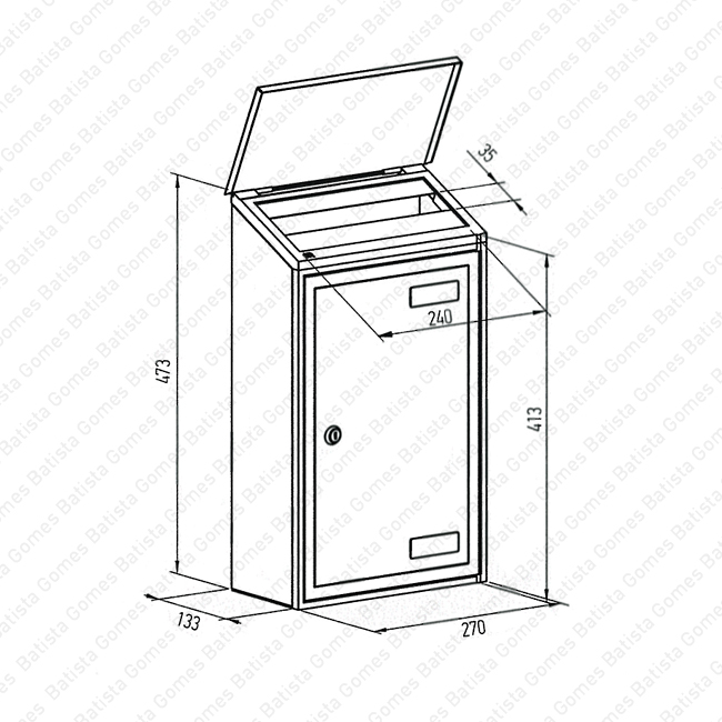 Caixa para correio - Alum�nio